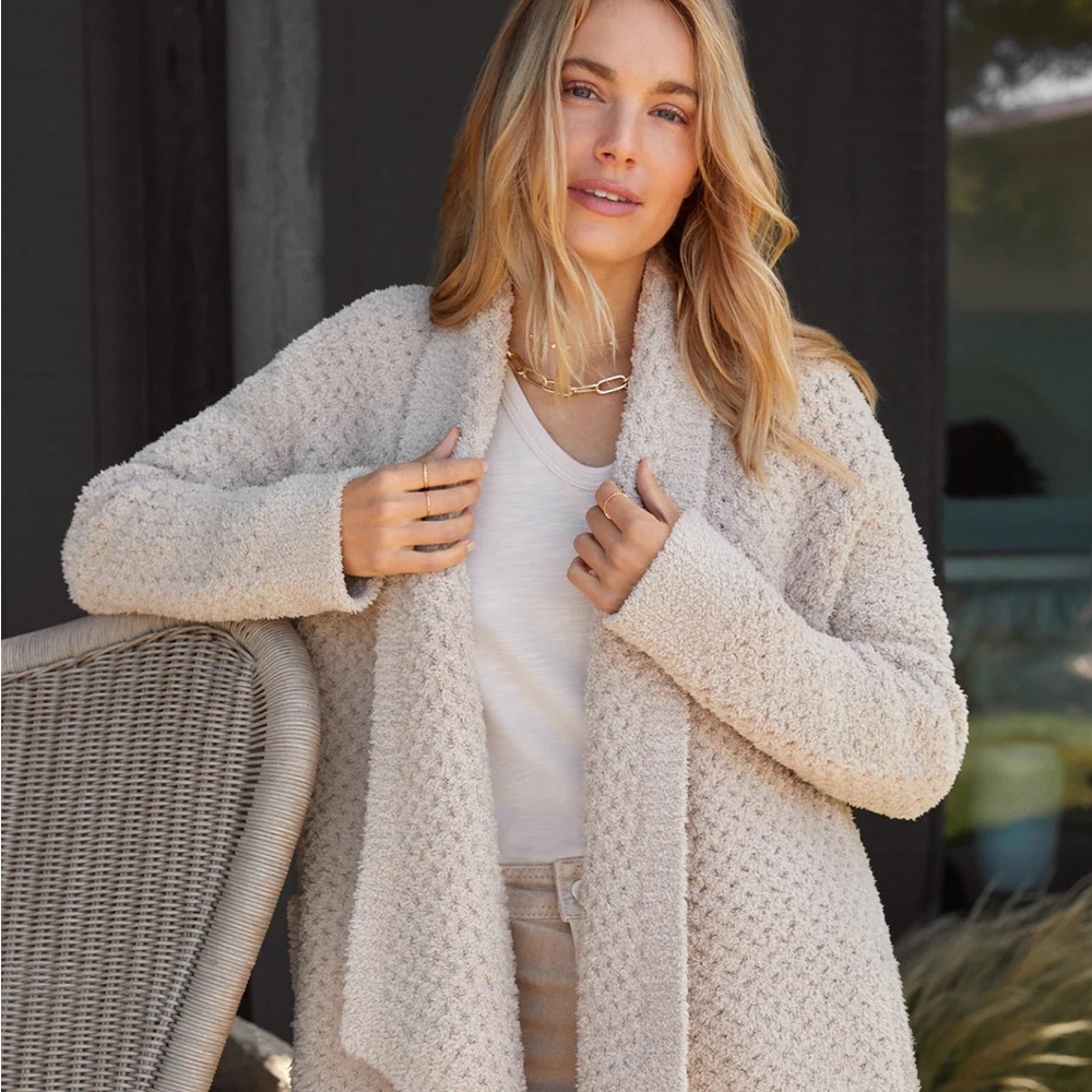 Barefoot Dreams CozyChic® Honeycomb Shawl Cardigan